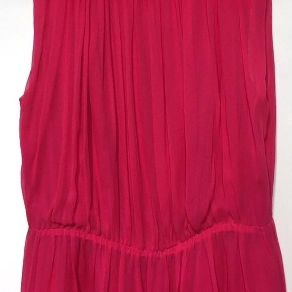 Alice+Olivia Pleated Silk Mini Dress Raspberry S - Picture 8 of 8